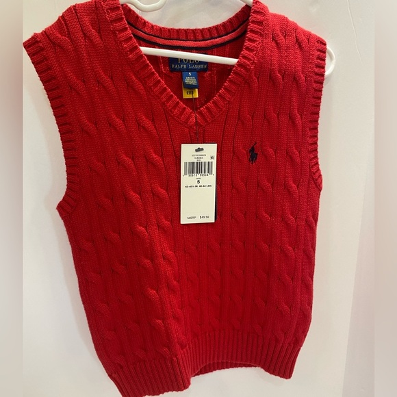 NWT✨ red POLO RALPH LAUREN vest ♥️✨ size: 5 boy - Picture 2 of 7